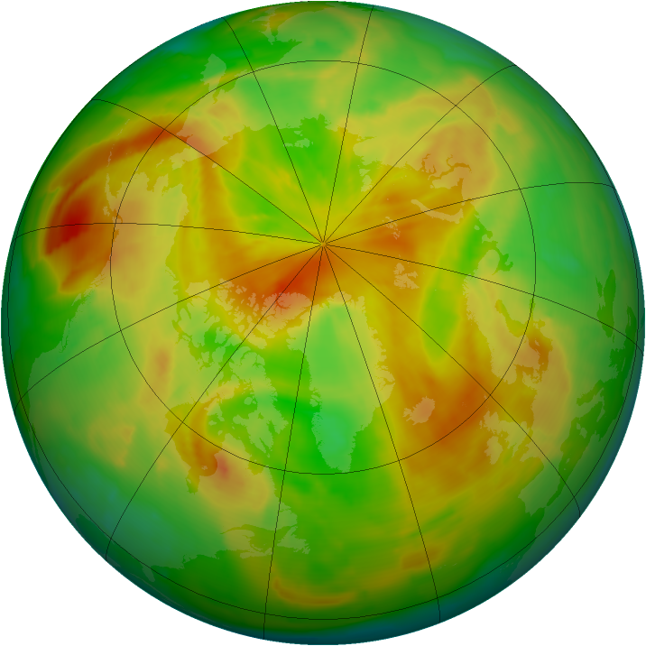 Arctic ozone map for 07 May 2012